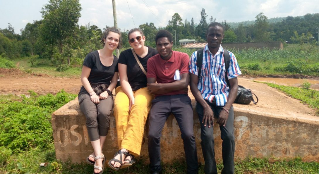 Karissa Frazier poses for a photo with fellow students from SPH and Maseno University in Kisumu, Kenya.